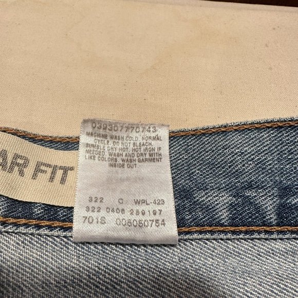 Vintage Levis 505 Regular Fit Jeans 33x32 27.5" Distressed Red Tab - Picture 5 of 16